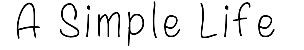 A Simple Life font preview